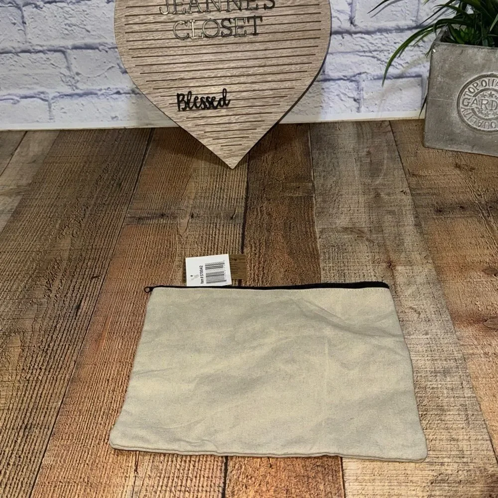 💜 NEW Backroads Textiles Rustic Makeup Bag This Bag Contains My Face
